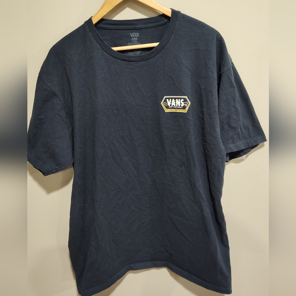Vans Off The Wall T-Shirt Men's, Blue, Short Sleeve Skateboard Mesa CA, XL